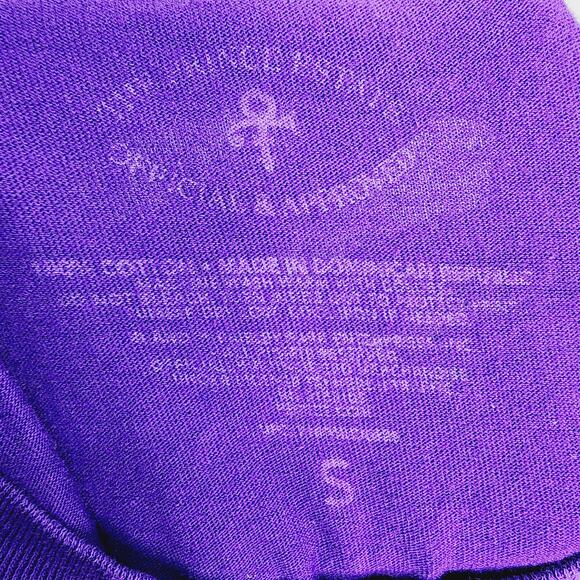 Prince Purple Women's Short Sleeve T-Shirt Prince on a Motorcycle Small - Picture 2 of 7